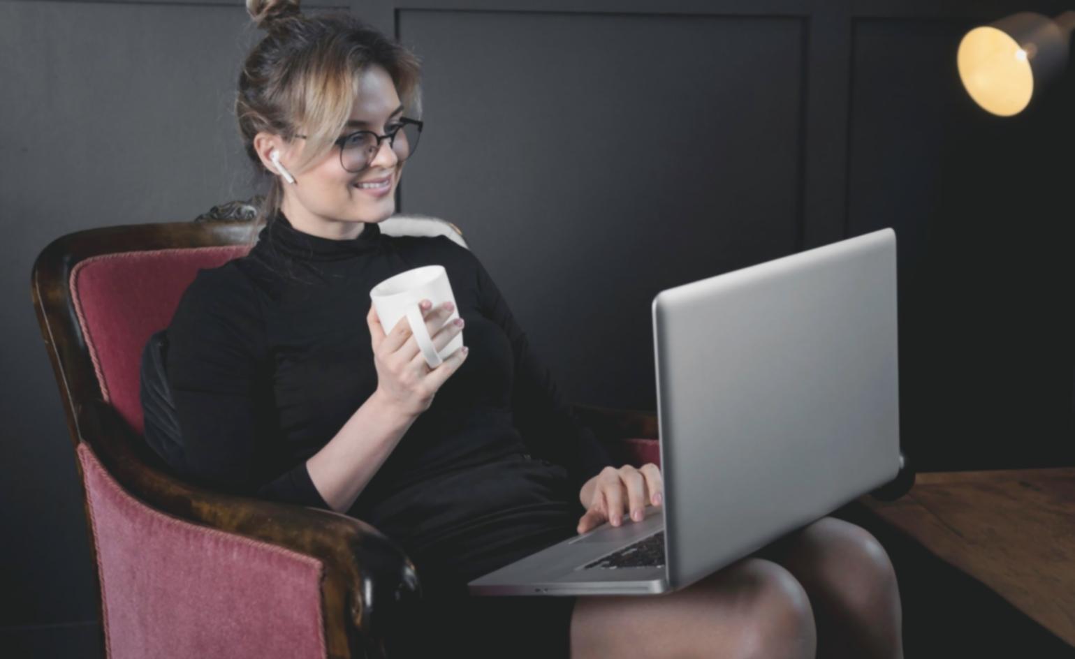 Participant reviewing simplified budget template on tablet